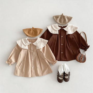 Baby Lapels Sweet Preppy Style Coat