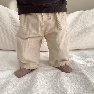 Baby Loose Solid Color Corduroy Pants