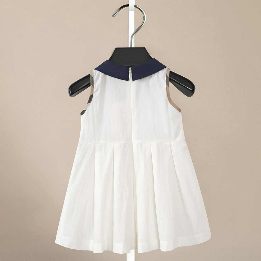 Summer White Girls' Dress with Ribbon