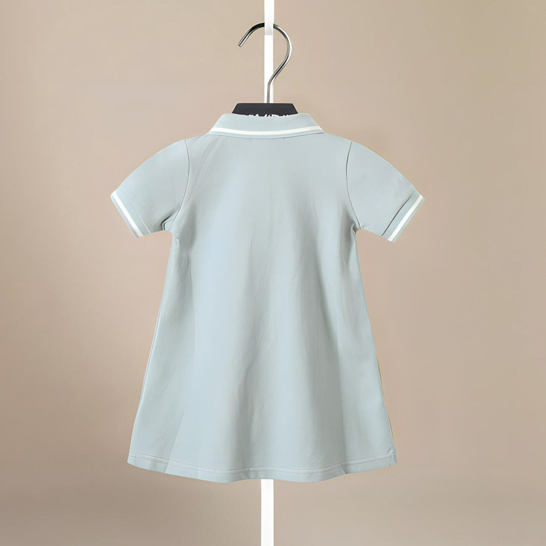 Trendy Polo Dress in Sage Blue