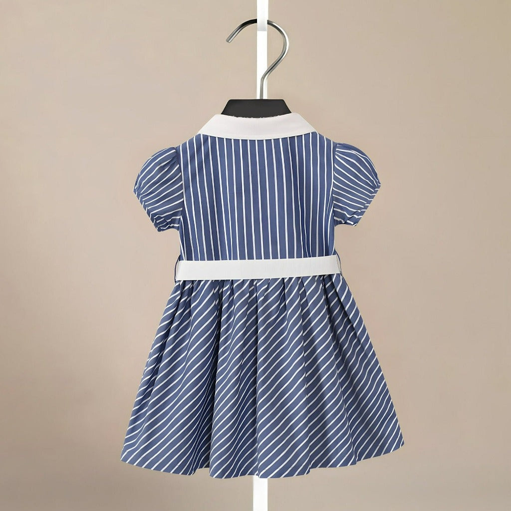 Retro Striped Dress for Girls