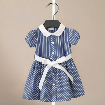 Retro Striped Dress for Girls