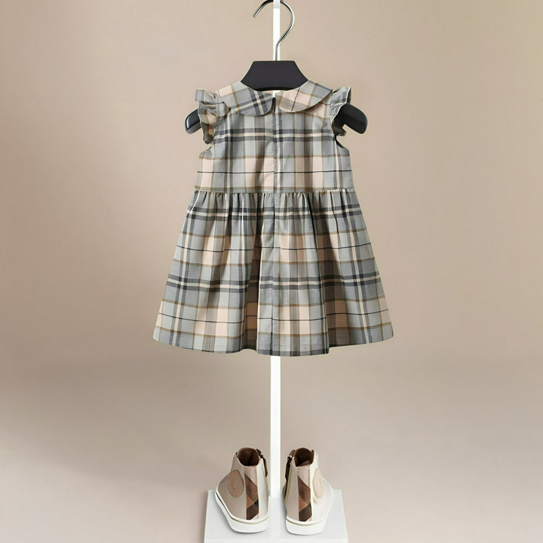 Retro Plaid Dress for Girls