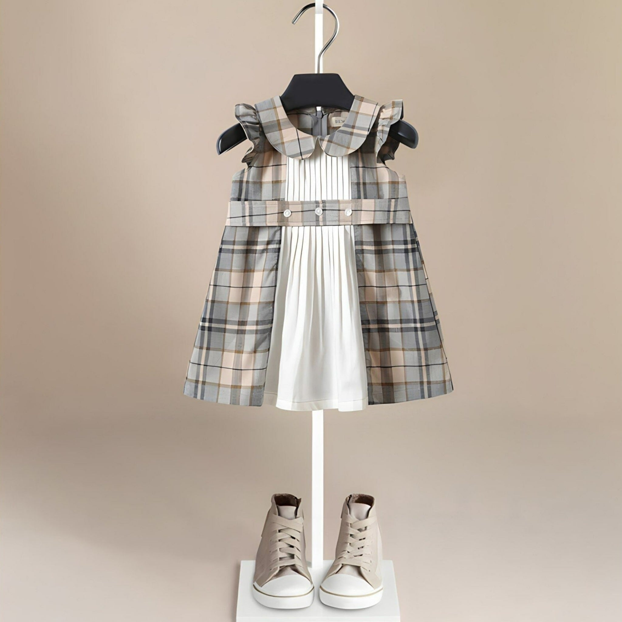 Retro Plaid Dress for Girls