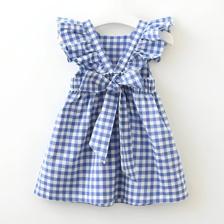 Willow Checkered Sleeveless Girls' Dress