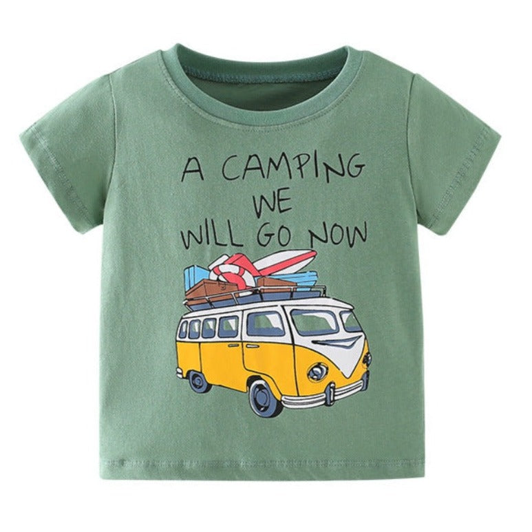 Camp Boy Cotton Top in Green