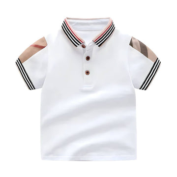 Boys' Summer White Polo T-Shirt