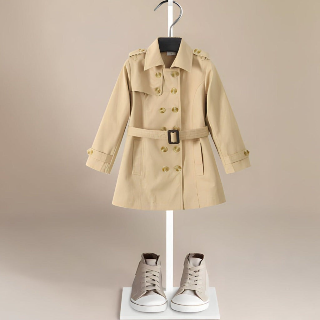 Classic Beige Trench Coat for Girls