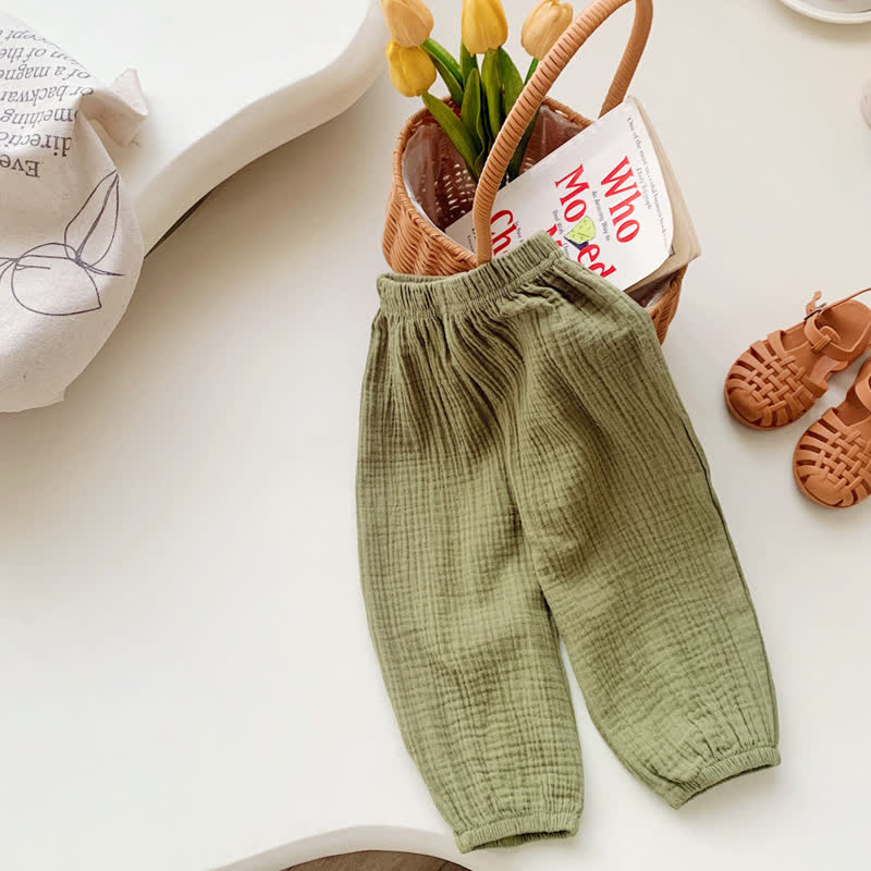 Toddler Solid Color Versatile Pants