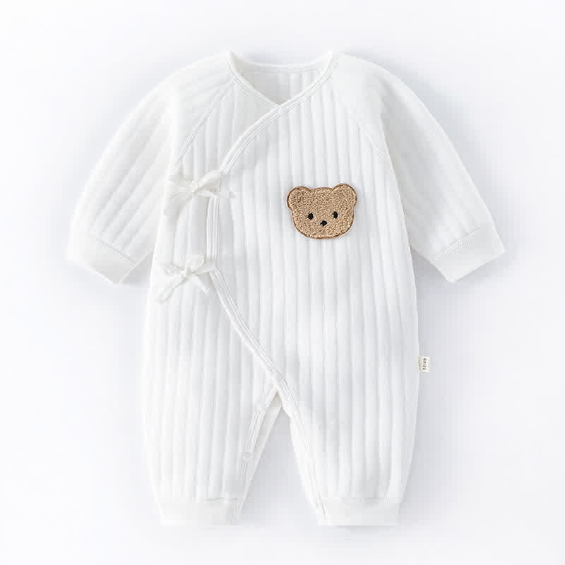 Baby Bear Patch Newborn Warm Romper