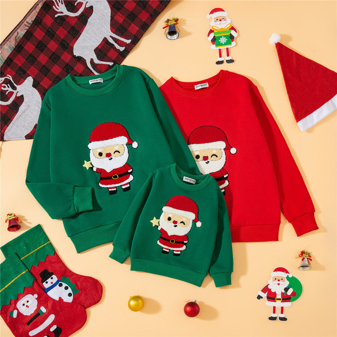 Family Matching Christmas Santa Claus Sweater