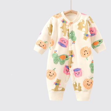 Baby Multicolor Animal Pumpkin Romper