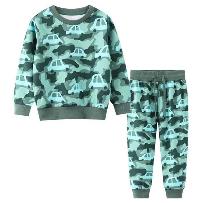 Toddler Camouflage Car Color Block 2 Pieces Set