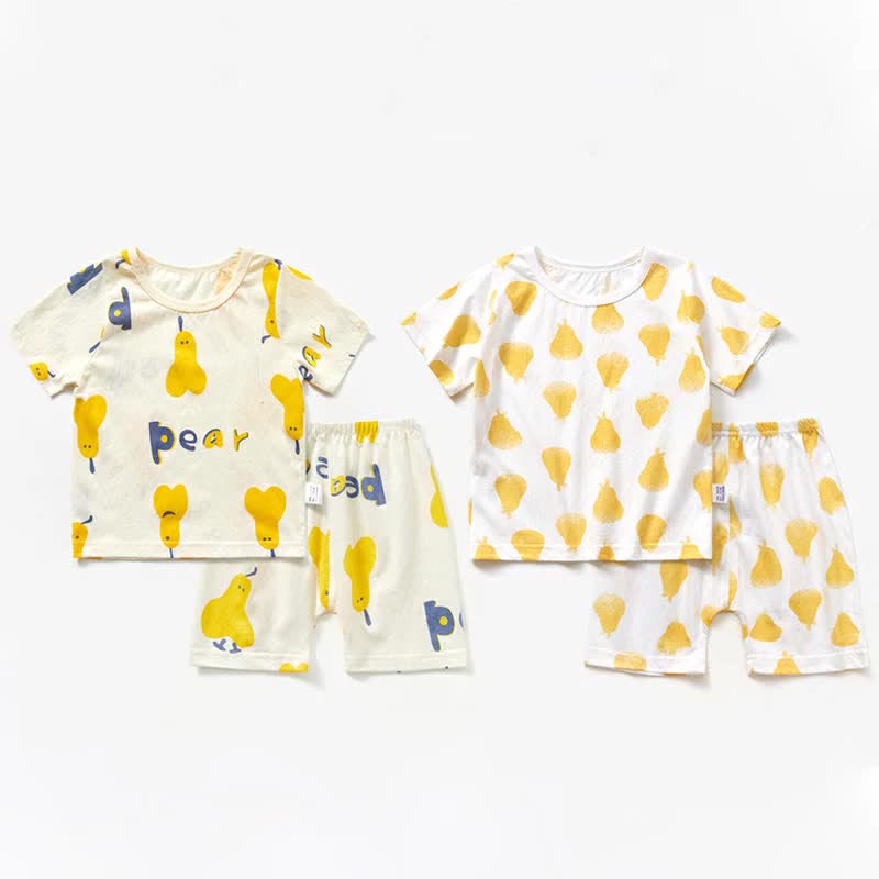 PEAR Toddler Crew Neck Pajamas Set