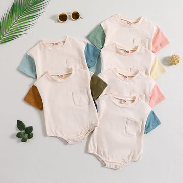 Baby Contrast Sleeve Newborn Bodysuit