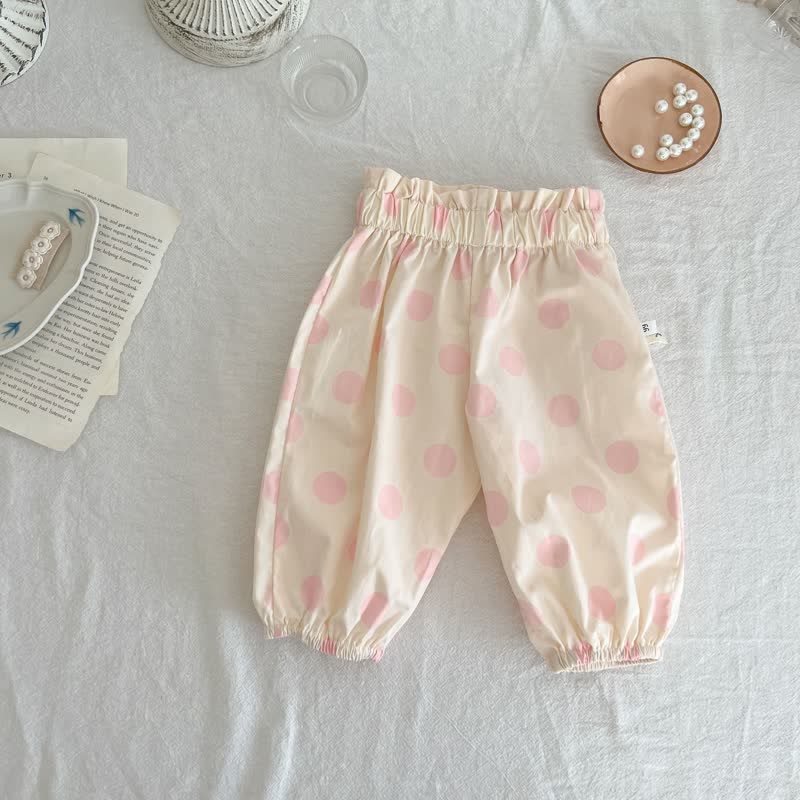 Baby Polka Dot Elastic Waist Pants