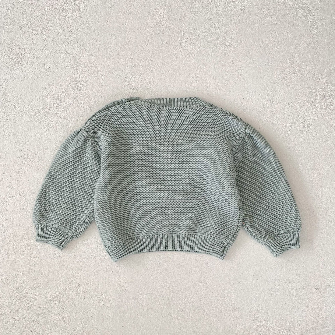 Baby Girl Knitted Solid Color Heart Loose Sweater