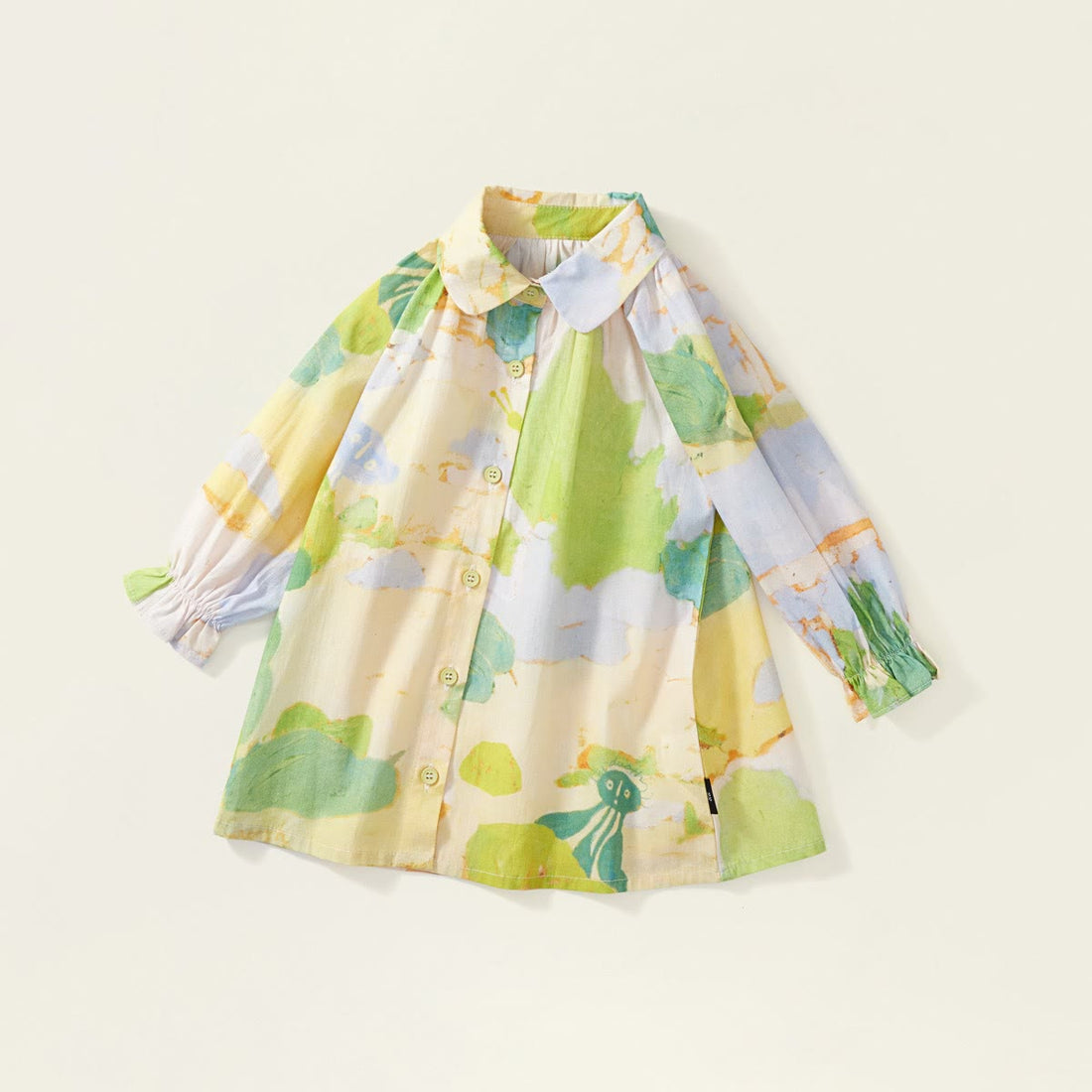 Toddler Girl Oil Painted Collar Dress