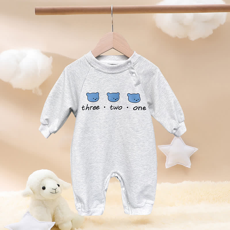 TREE TWO ONE Baby Bear Crew Neck Romper