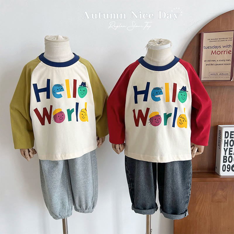 HELLO WORLD Toddler Boy Slogan Sweatshirt