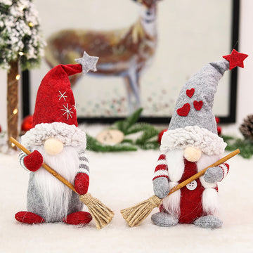 Broom Gnome Ornament Christmas