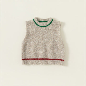 Toddler Knitted Khaki Vest