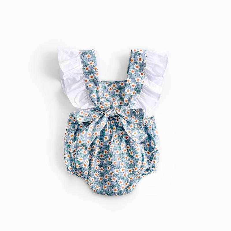 Baby Girls Floral Flutter Romper