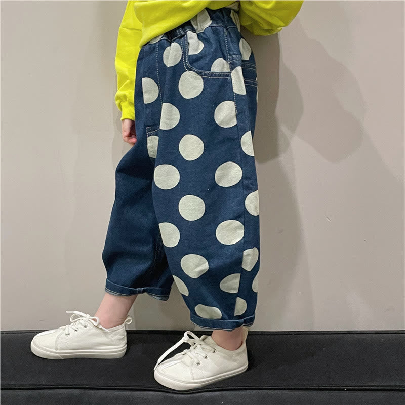 Toddler Dots Denim Pants