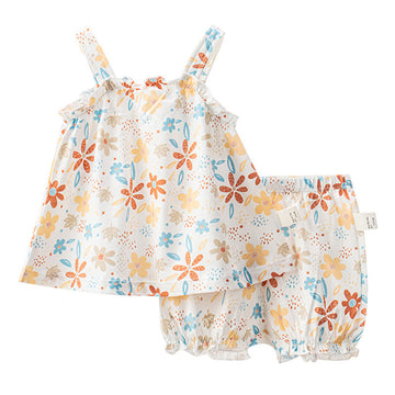 Baby Flower Loose Camisole and Short Set