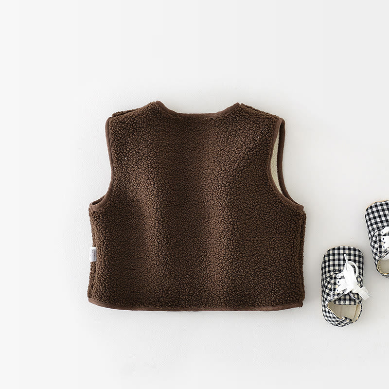 Baby Fleece Brown Vest