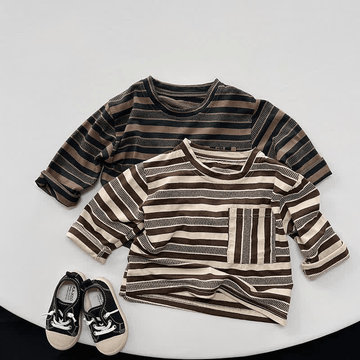 Toddler Boy Retro Striped Casual T-Shirt