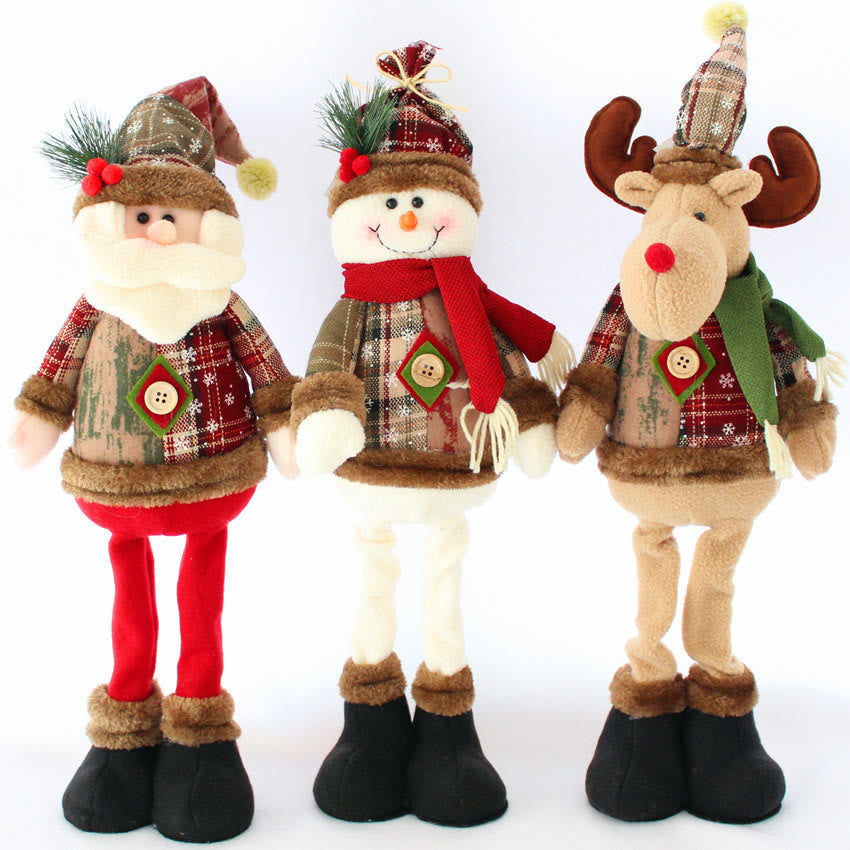 Christmas Doll Reindeer Snowman Santa Claus