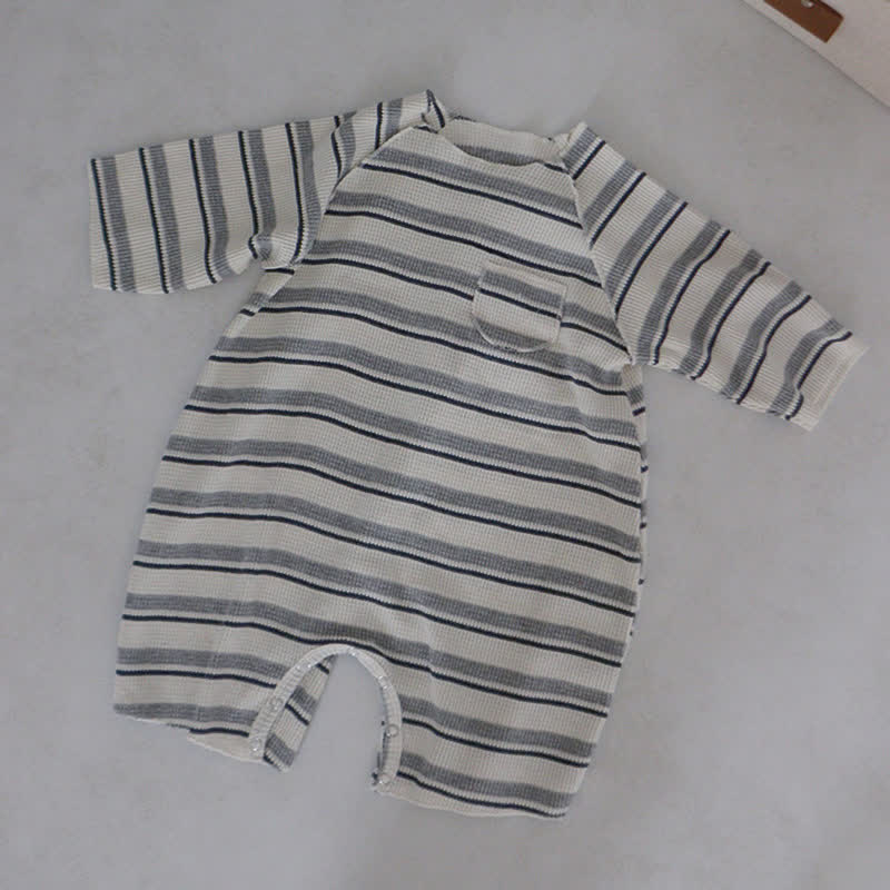 Baby Retro Striped Loose Romper