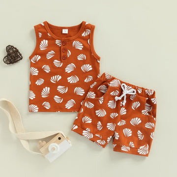 Toddler Boy Shell Tank Top and Shorts Set