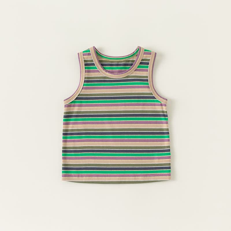 Toddler Boy Striped Crew Neck Tank Top