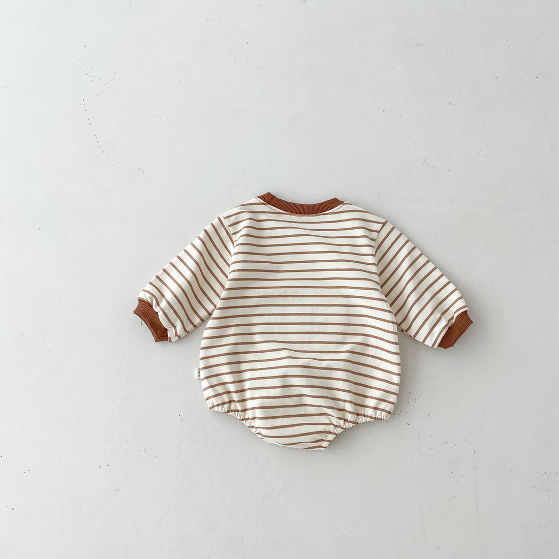 OOTTY Baby Bear Striped Pocket Bodysuit