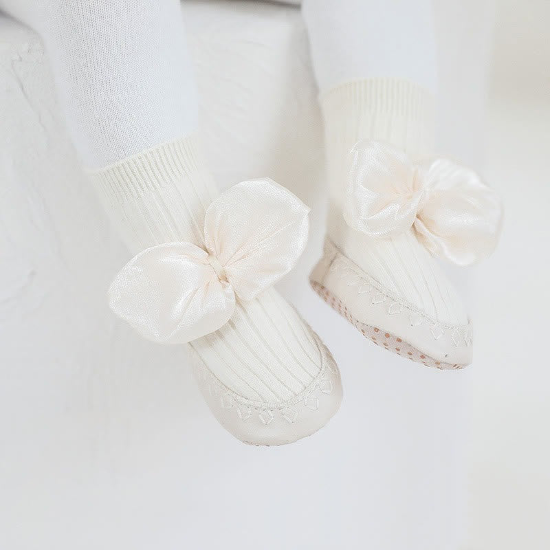 Baby Bowknot Warm Floor Shoes Socks