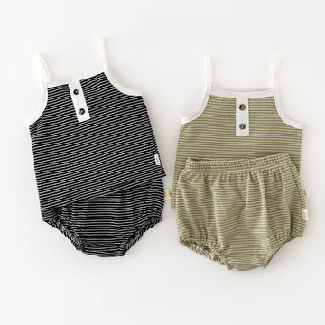 Baby Striped Camisole and Bloomers Set