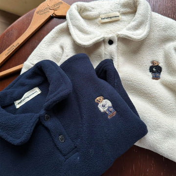 Toddler Polo Fleece Embroidered Dog Sweatshirt