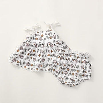 Baby Floral Camisole and Bloomers Set