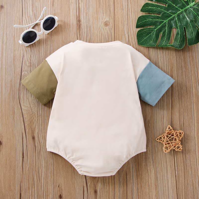 Baby Contrast Sleeve Casual Bodysuit