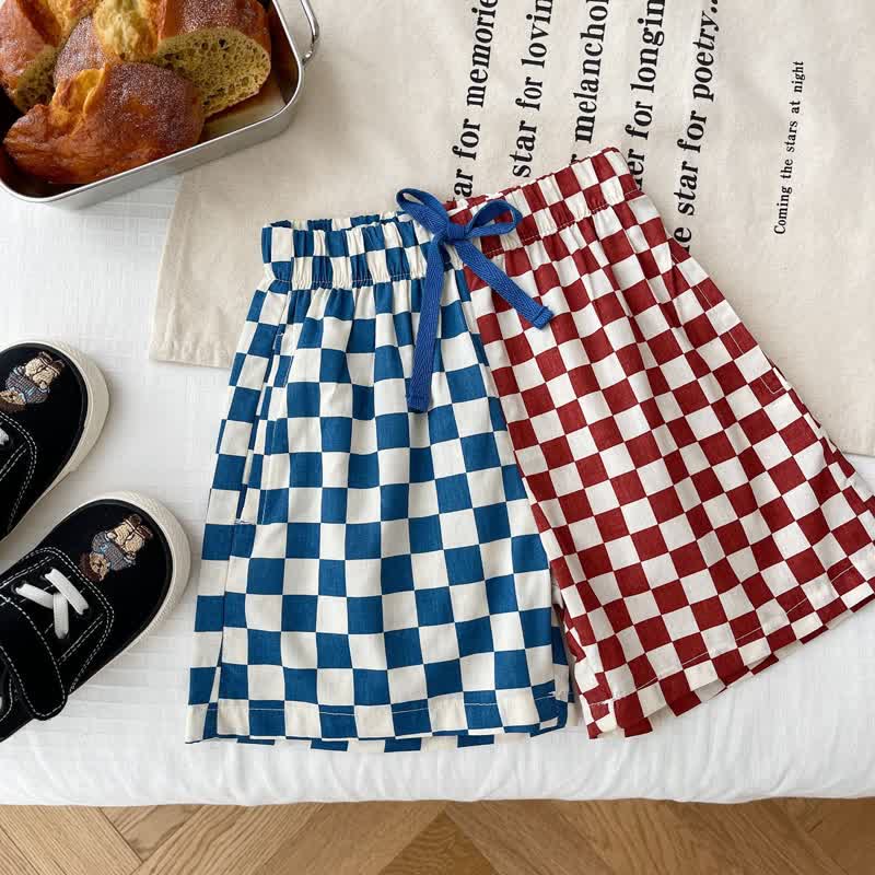 Toddler Color Block Checkerboard Shorts