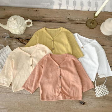 Baby Hollow Out Thin Sunscreen Cardigan