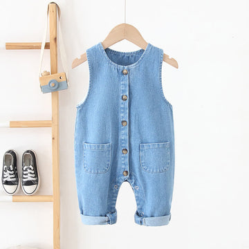 Baby Denim Casual Sleeveless Suspender