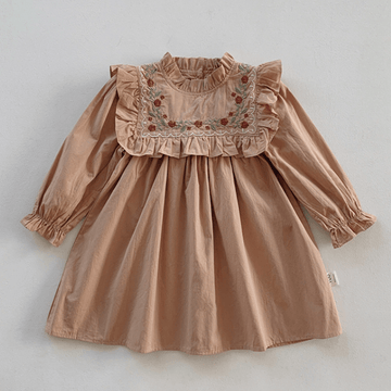 Toddler Girl Stringy Selvedge Retro Style Floral Dress