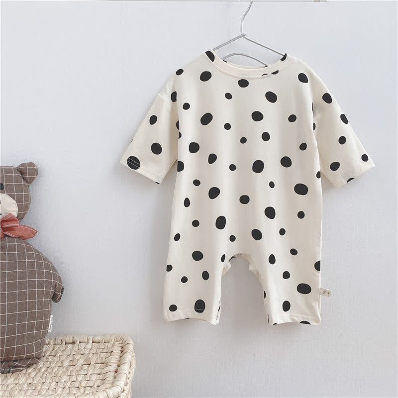 Baby Lovely White Dots Romper