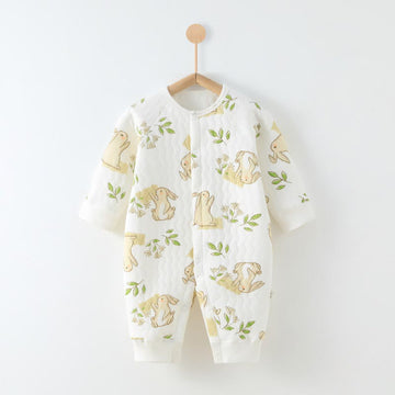 Baby Bunny Grass Quilted Romper