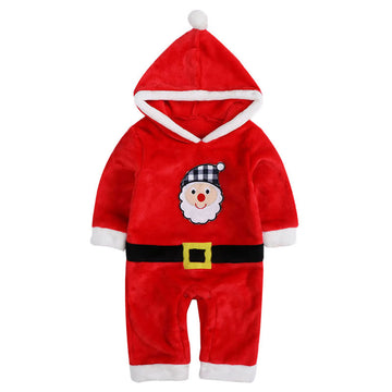 Baby Santa Claus Fake Belt Romper