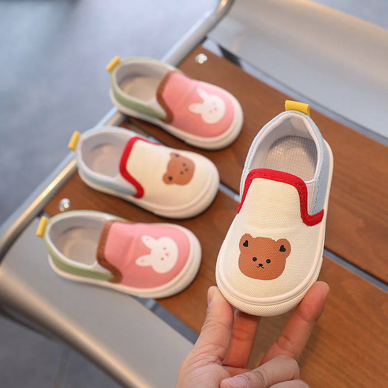 Baby Cartoon Bear Flat Sneakers