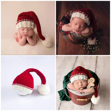 Newborn Photography Christmas Pompom Beanie